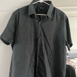 Men’s short sleeve grey dress shirt from Express